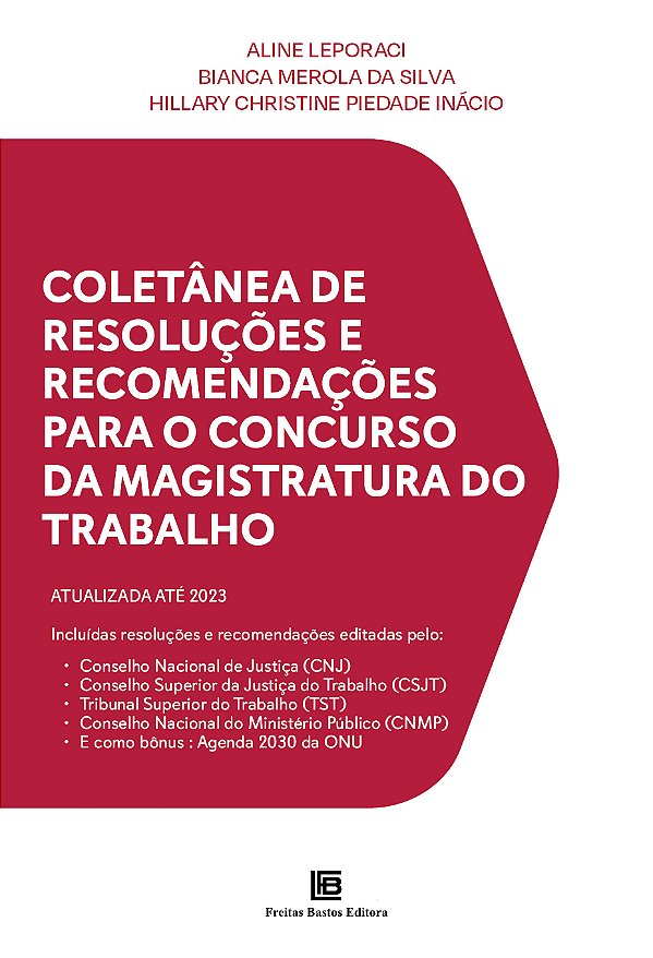 Livro Coletânea De Resoluções E Recomendações Para O Conc...