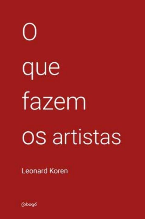 Livro O que fazem os artistas