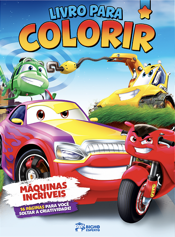 Livro Livro Para Colorir Meninos - Maquinas Incriveis