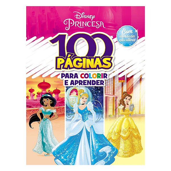 Livro 100 Paginas Para Colorir Disney Princesas