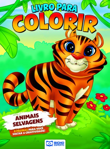 Livro Livro Para Colorir Animais Da Floresta - Animais Selvagen...