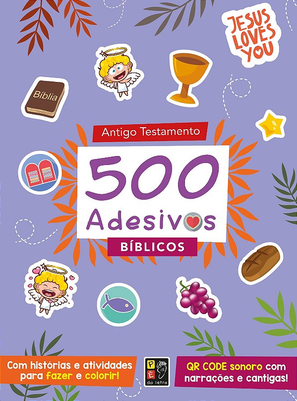 Livro 500 Adesivos Bíblicos - Antigo Testamento