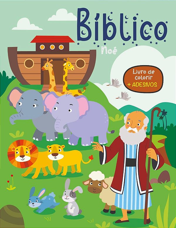 Livro Livro de colorir com adesivos - Noé