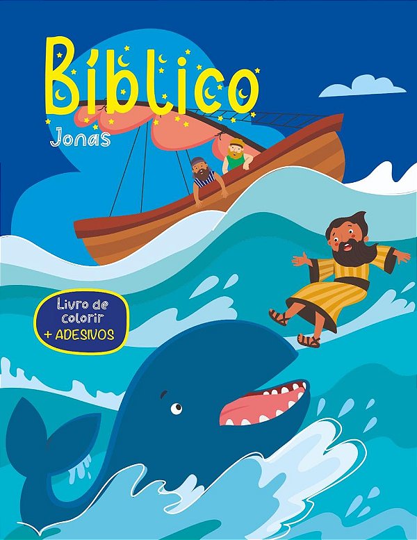 Livro Livro de colorir com adesivos - Jonas