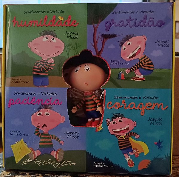 Livro Conjunto - sentimentos e virtudes + boneco raiva