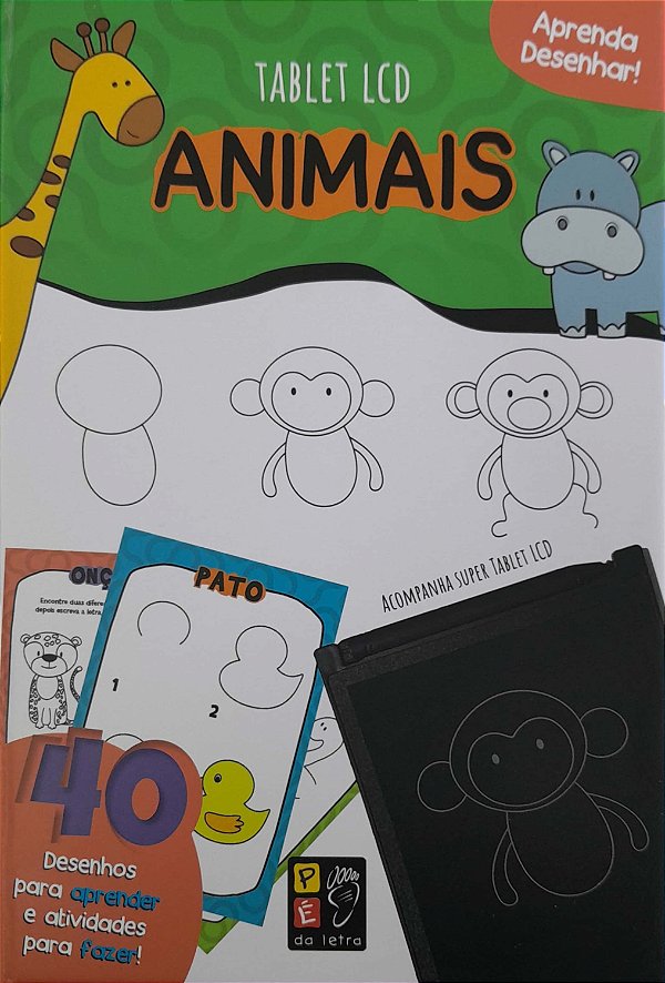 Livro Aprenda desenhar! Animais (Acompanha tablet LCD)
