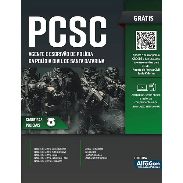 Livro Apostila PCSC - Agente e Escrivão da Polícia Civil do Est...
