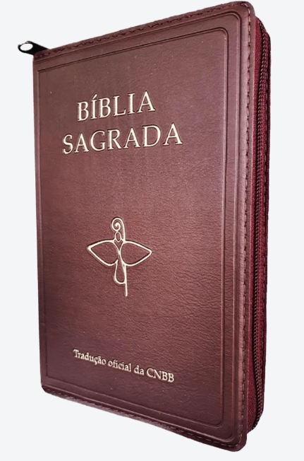 Livro Bíblia Sagrada capa com zíper - Tradução Oficial - 6ª Edi...