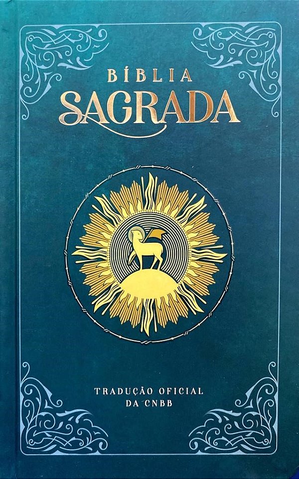 Livro Biblia Sagrada - Capa Verde - Cordeiro De Deus