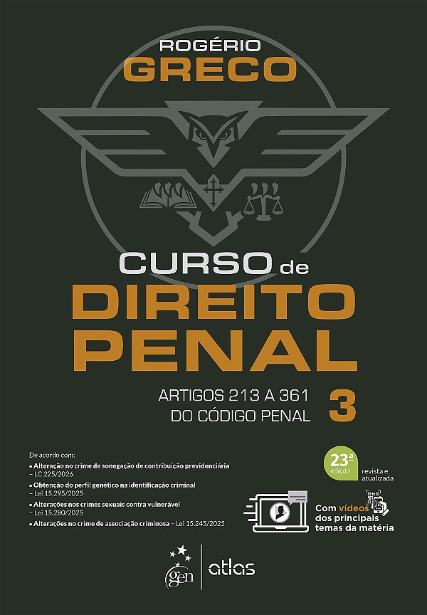 Livro Curso de Direito Penal Vol.3 - 23ª Edição 2026