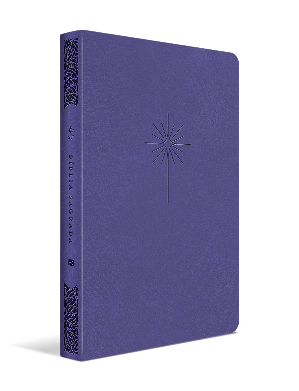 Livro Bíblia NVT - Filament - Lilás, luxo couro sintético...