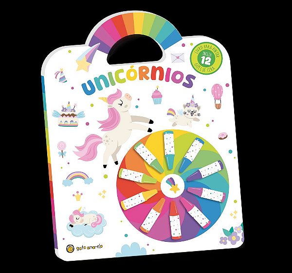 Livro Cata-Vento colorido - Unicornios: Livro para pintar c/ 12...