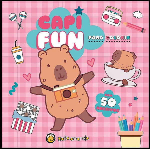 Livro Capi Cute para Colorir: Capivara para Colorir com 50 ades...