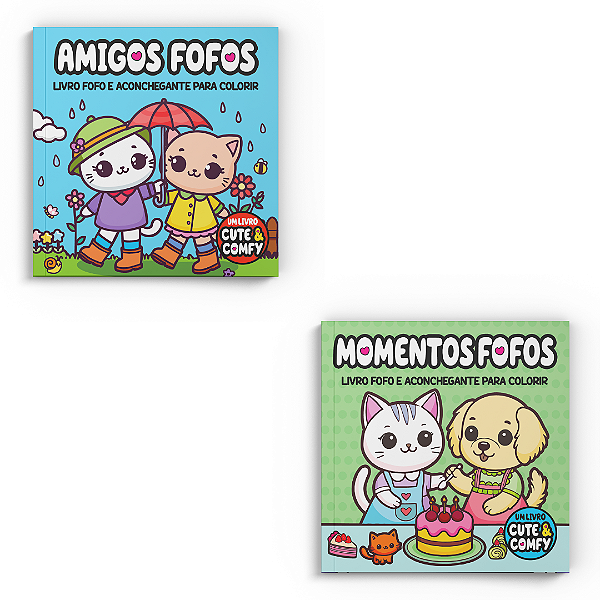 Livro Coleção Cute & Comfy Colorir Fofo - Kit com 2 Livro...
