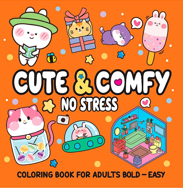Livro Cute & Comfy Coloring Book for Adult Bold Easy - No...