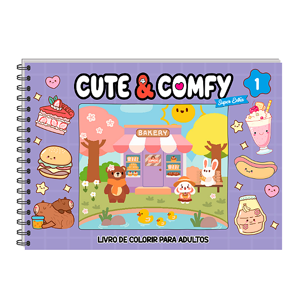 Livro Cute & Comfy Super Extra Edição 01 - Livro de Color...