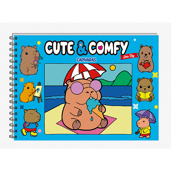 Livro Cute & Comfy Série Big - Capivaras