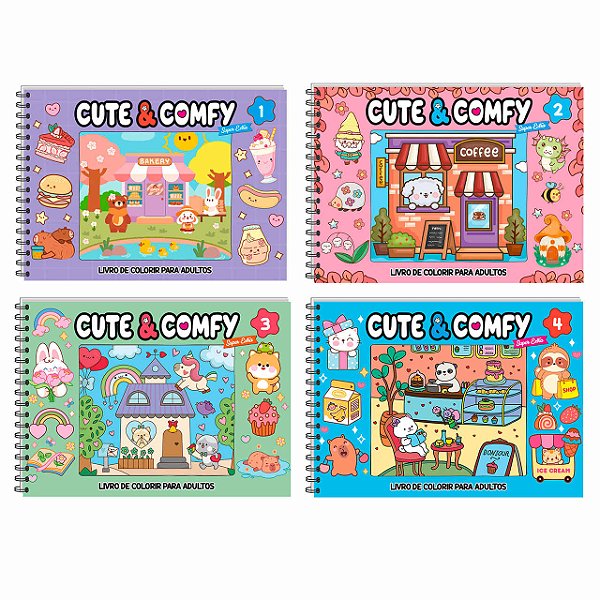 Livro Combo Cute & Comfy Super Extra Completo - Kit Com 4 Livro...