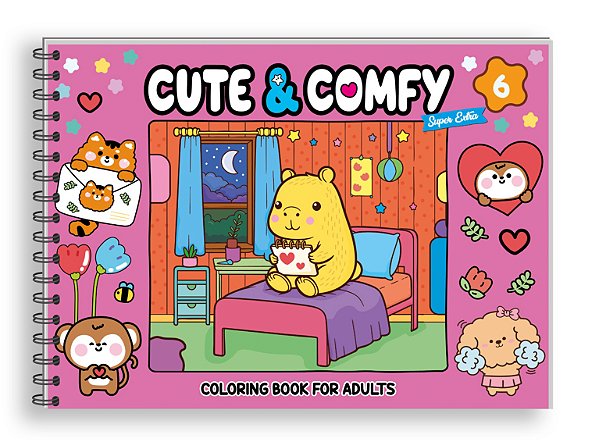 Livro Cute & Comfy Super Extra Edição 06 - Livro de Colorir Adu...