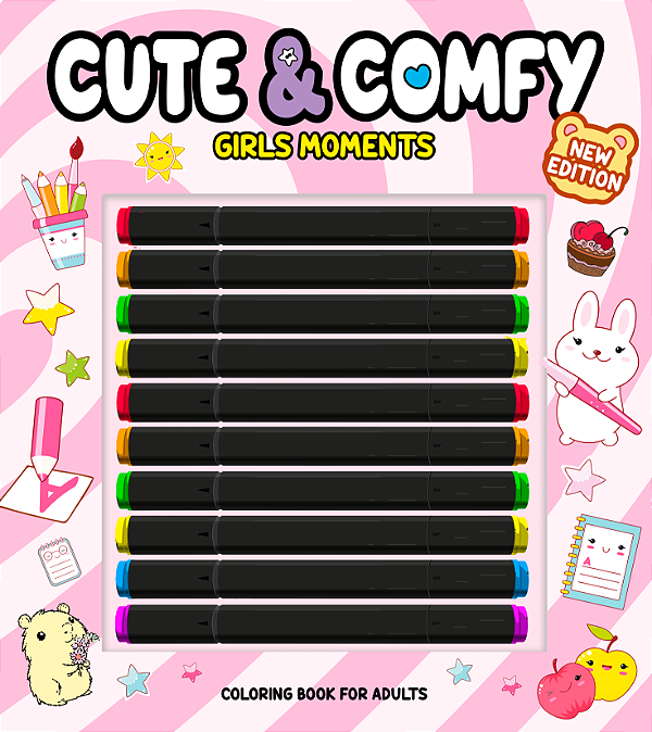 Livro Cute & Comfy New Edition - Girls Moments - Livro de Color...