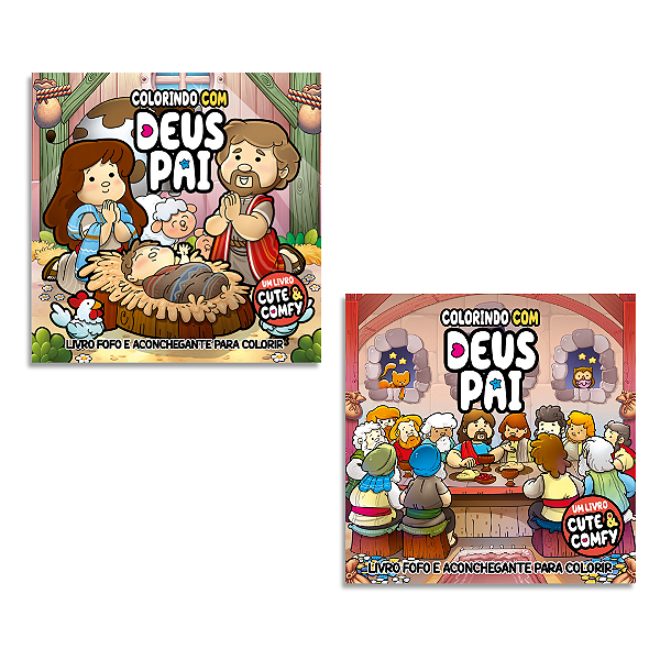 Livro Combo Cute & Comfy - Colorindo Com Deus Pai - Ediçã...