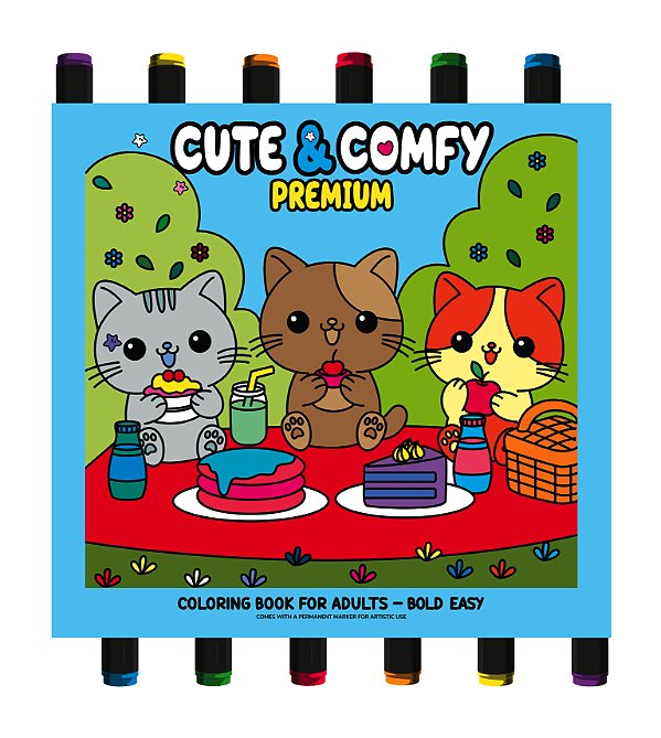 Livro Coleção Cute & Comfy - Premium Edition - Livro de Colorir...