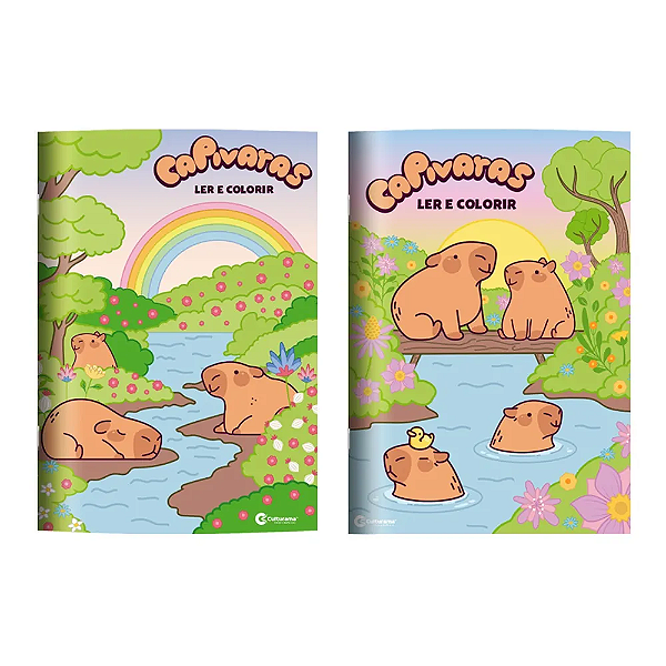 Livro Ler E Colorir Capivaras