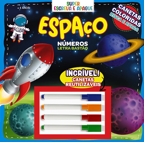 Livro Super escreva e apague - Espaço