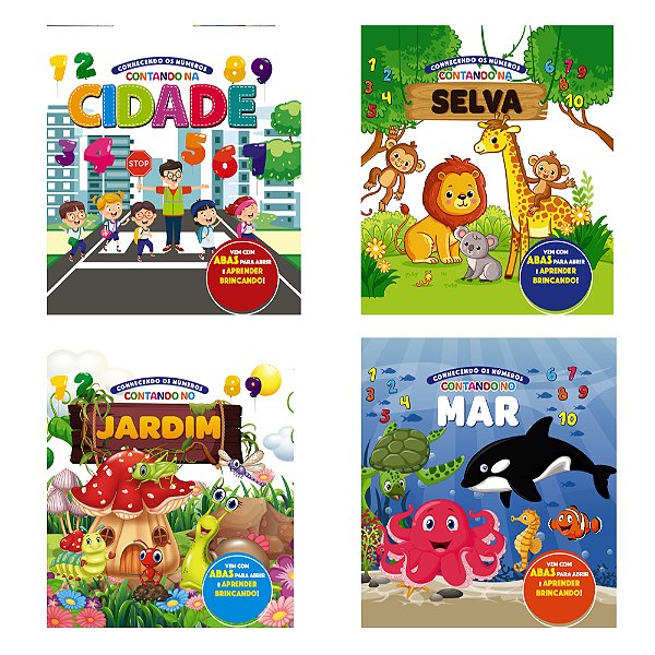 Livro Coleção Conhecendo os Números - Kit com 4 Livrinhos