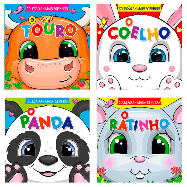 Livro Coleção Animais Fofinhos - Kit com 4 Livrinhos