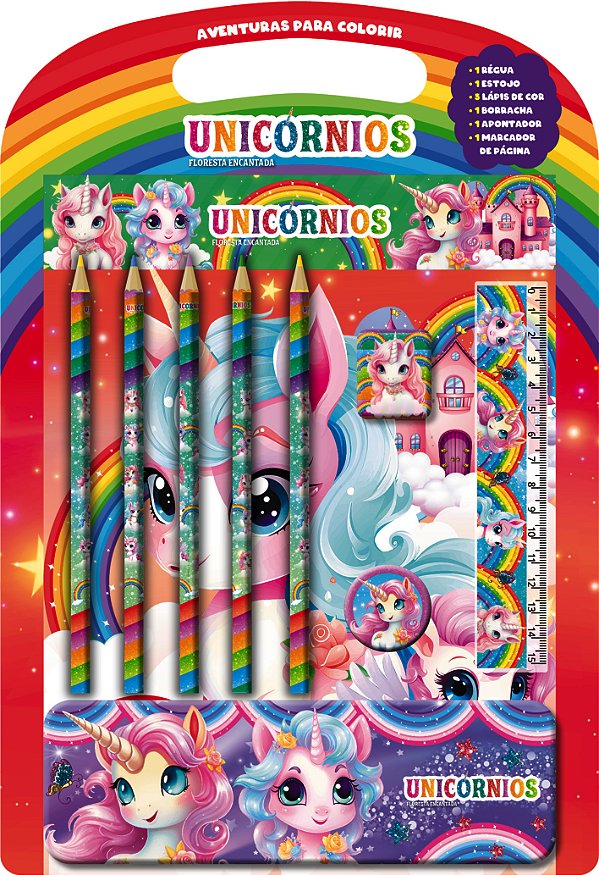 Livro Unicónios Aventuras para Colorir