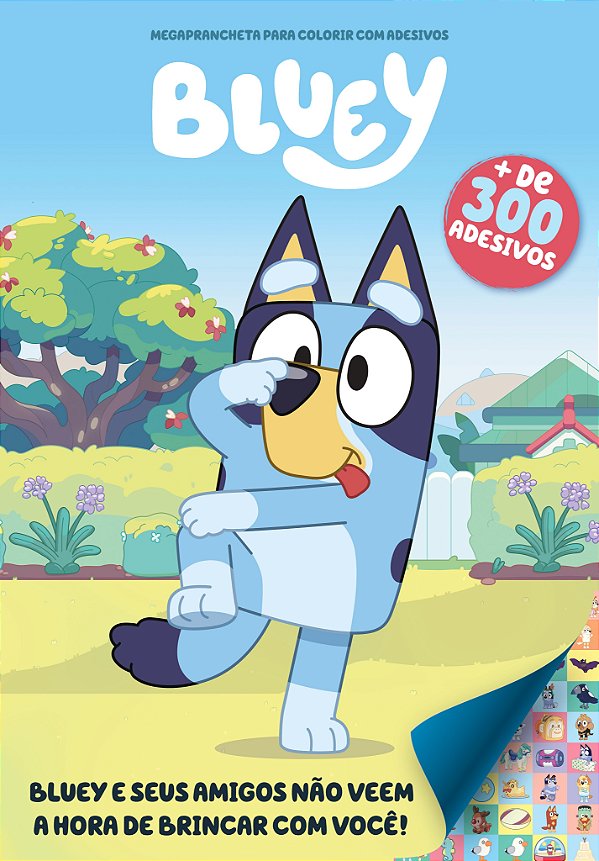 Livro Bluey - Megaprancheta para Colorir com Adesivos