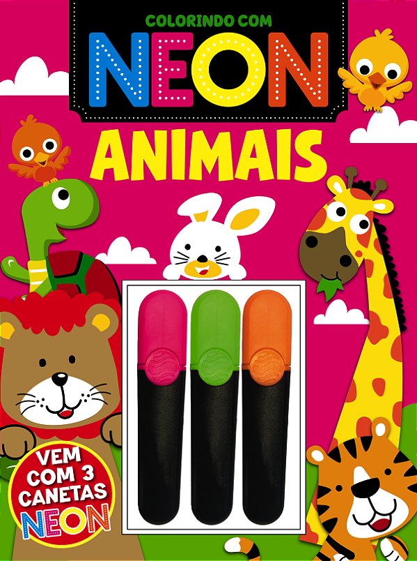 Livro Colorindo com Neon - Animais