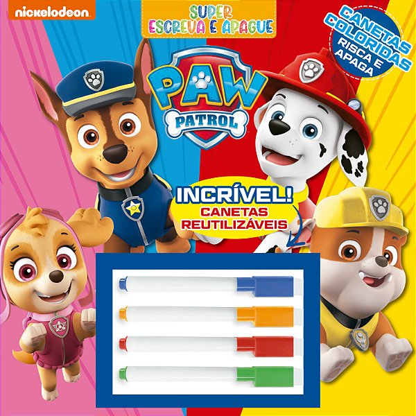 Livro Patrulha Canina Super Escreva e Apague