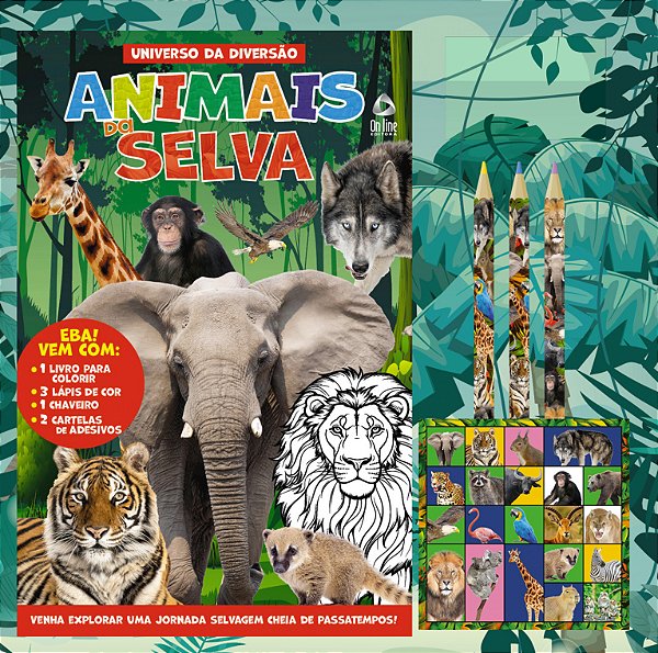Livro Animais da selva universo da diversão