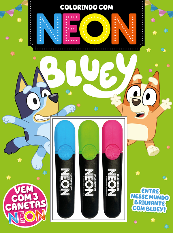 Livro Bluey Colorindo com Neon