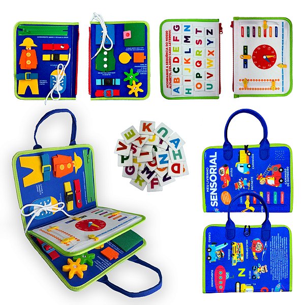 Livro Livro Educativo Montessori: Meu Livrinho Sensorial Maleta...