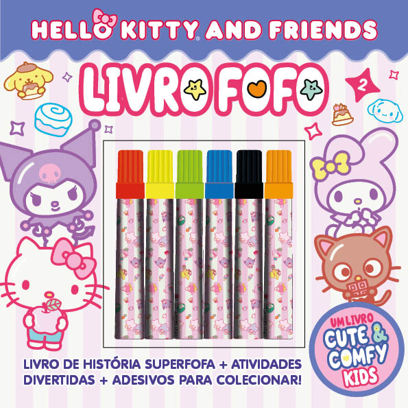 Livro Hello Kitty and Friends - Cute & Comfy Kids - Livro Fofo