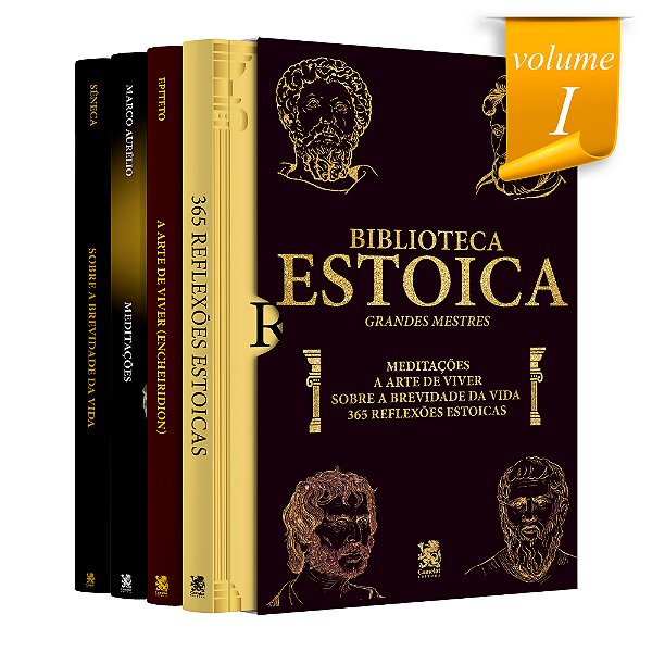 Livro Biblioteca estoica - Grandes mestres - Box com 4 livros
