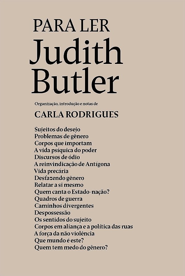 Livro Para ler Judith Butler
