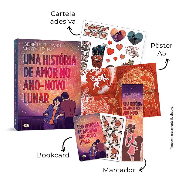 Livro Uma história de amor no ano-novo lunar + brindes