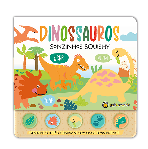 Livro Dinossauros - Sonzinhos Squishy