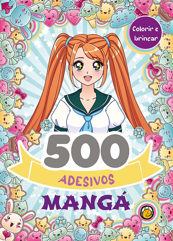 Livro 500 Adesivos: Mangá