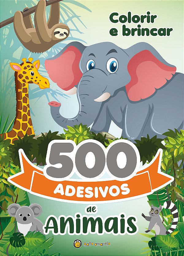 Livro 500 Adesivos: Animais