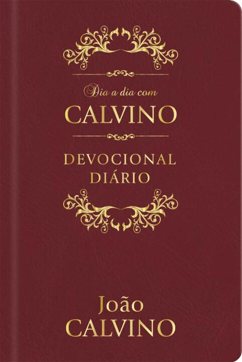 Livro Dia a Dia com Calvino Capa couro: Devocional diário