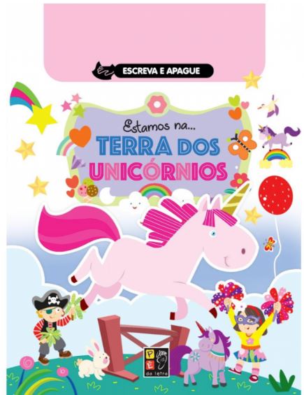 Livro Escreva E Apague - Estamos Na Terra Dos Unicórnios