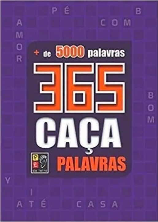 Livro 365 Caça Palavras - Capa Roxa