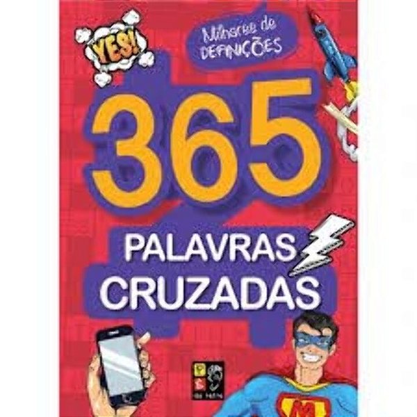 Livro 365 Palavras Cruzadas - Capa Vermelha