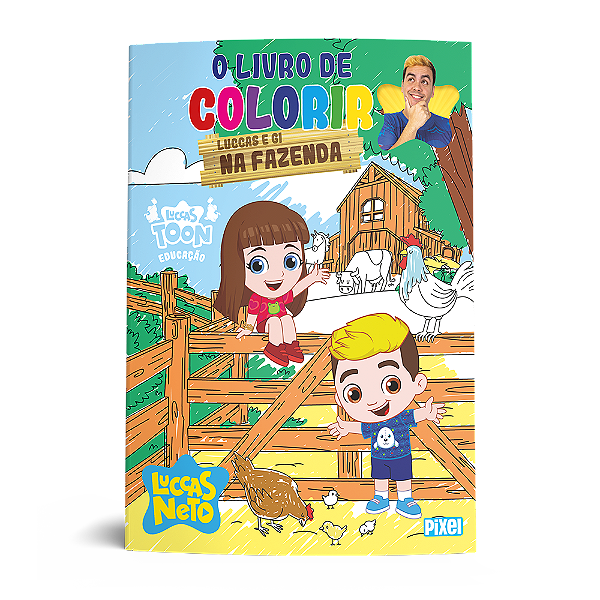 Livro O livro de colorir Luccas e Gi na fazenda