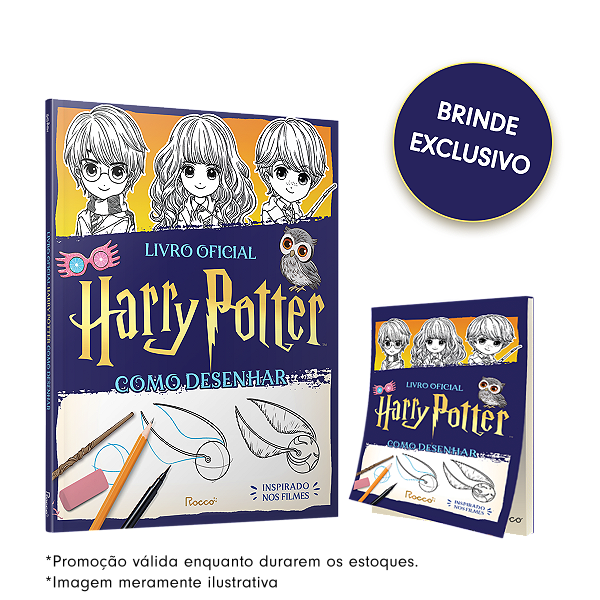 Livro Hp como desenhar: + bloquinho de desenho